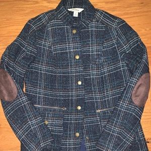 LL Bean Plaid Wool Blazer Sz XS